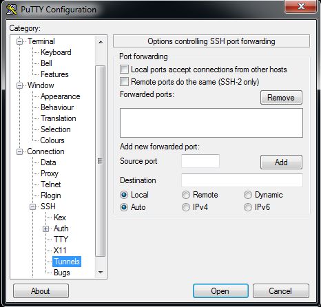 putty-connection-ssh-tunnels